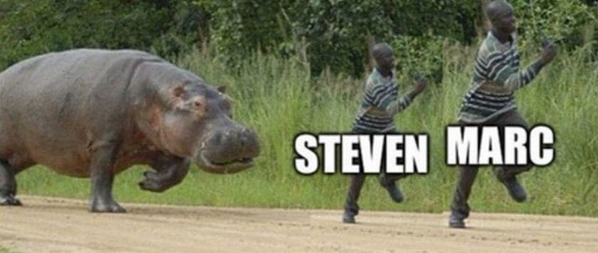 Moon Knight Steve Marc on the run from the hippo goddess Taweret meme