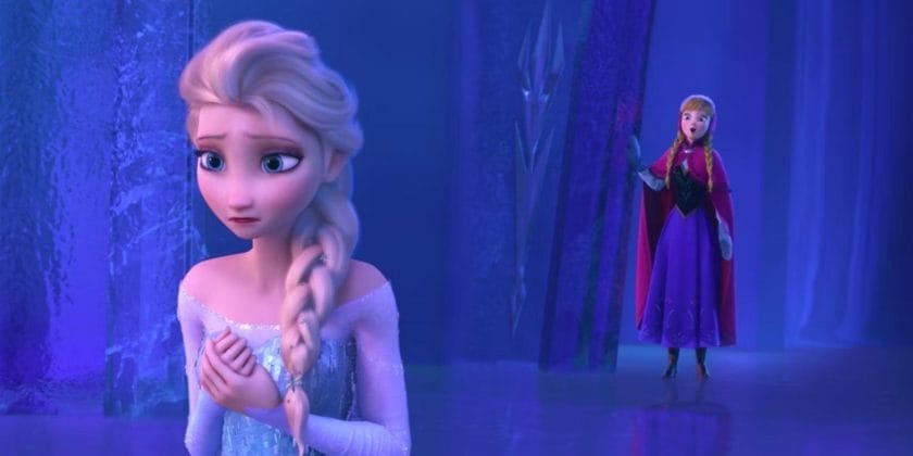 Elsa and Anna in the Ice Castle