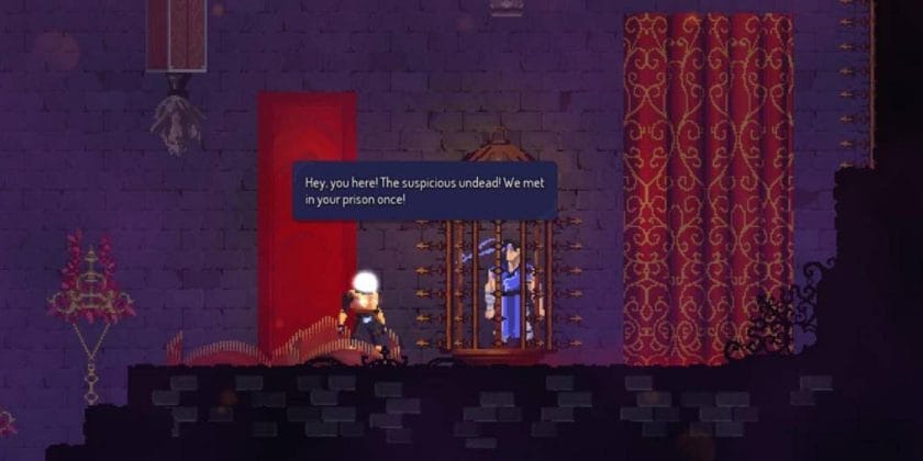 Dead Cells return to the Castlevania DLC, freeing Richter Belmont from the cage in Dracula's castle biome
