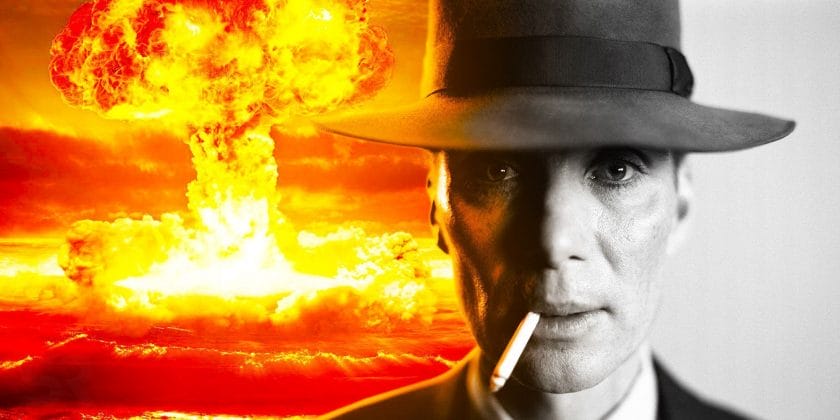 Oppenheimer Christopher Nolan nuclear bomb black and white