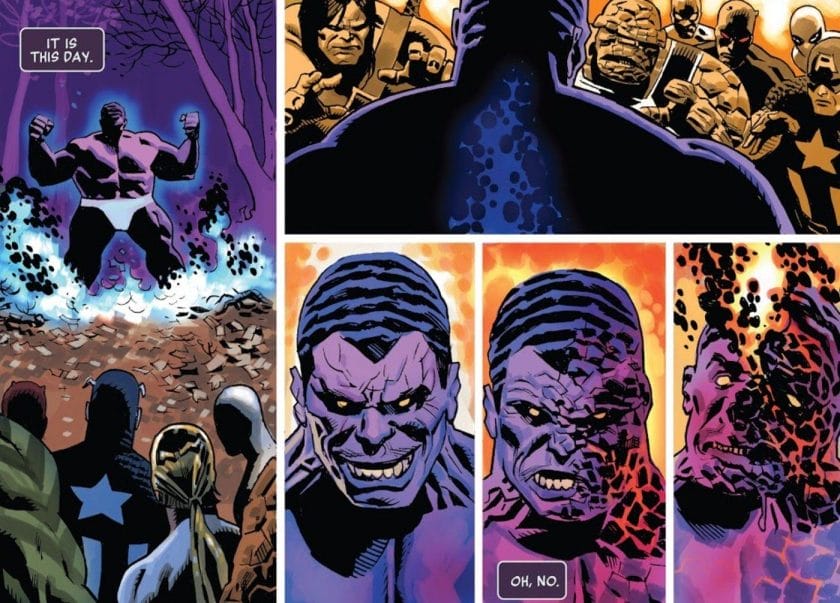 Purple Hulk defeats Avengers