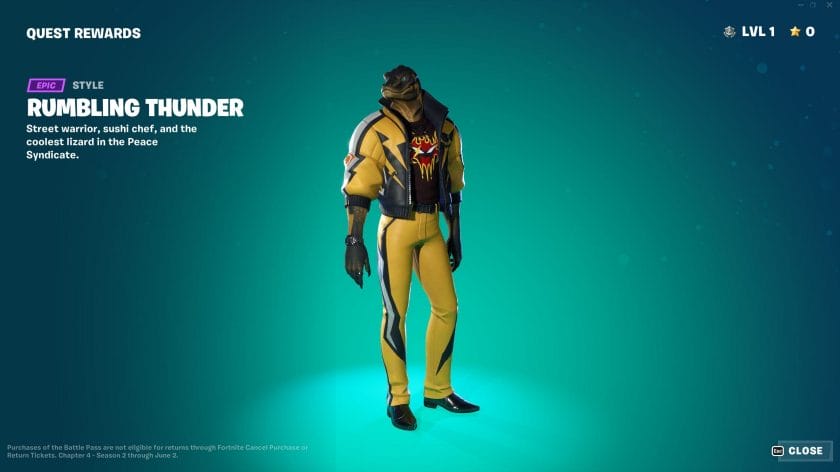 Fortnite Chapter 4 Season 2 Battle Pass Rumbling Thunder Outfit Style