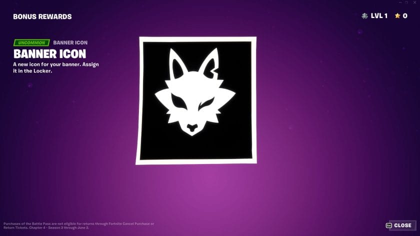 Fortnite Chapter 4 Season 2 Battle Pass Bonus Rewards Page 3 Banner Icon