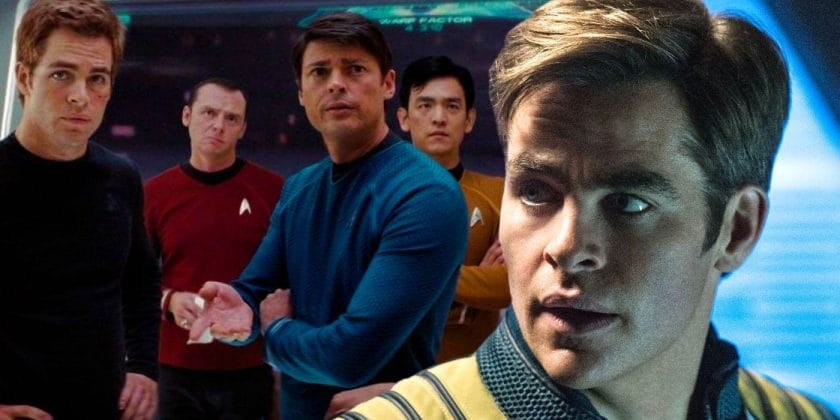 'Star Trek' actors Kelvin Timeline and Chris Pine as Captain James T. Kirk