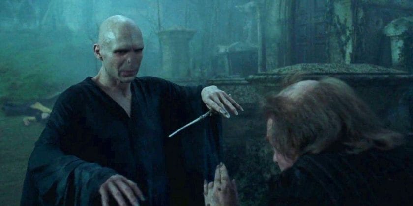 Voldemort and Wormtail in Harry Potter
