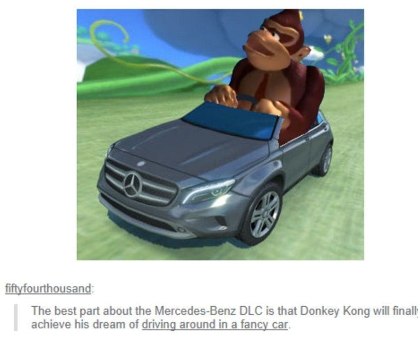 meme trick kong in luxury car