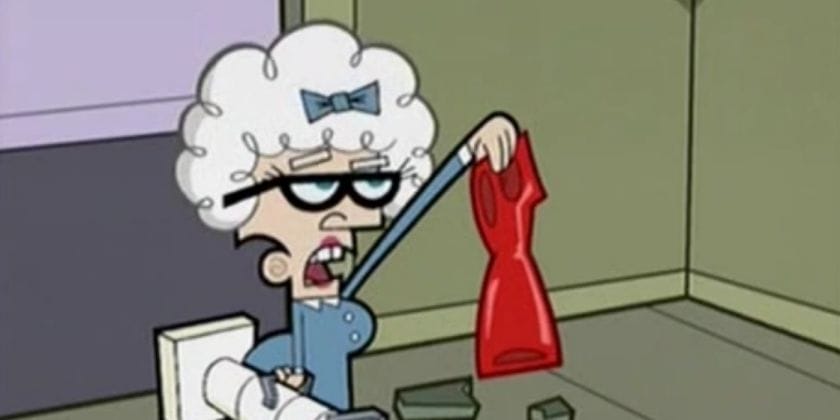 Crocker's mother wore a dress from Fairly Oddparents.