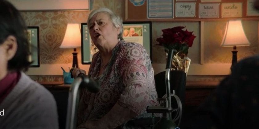 Gladys from nursing home in difficult love