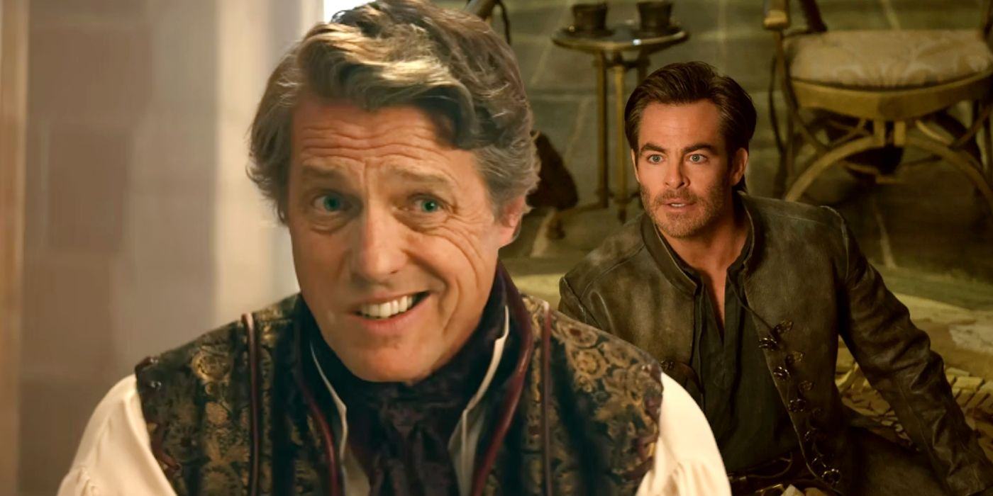 Custom image of Hugh Grant and Chris Pine in Dungeons & Dragons: Honor Among Thieves.