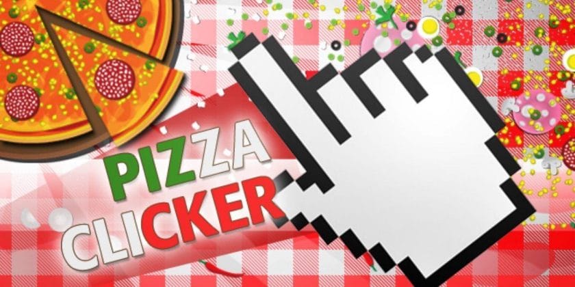 Title card for the video game Pizza Clicker 