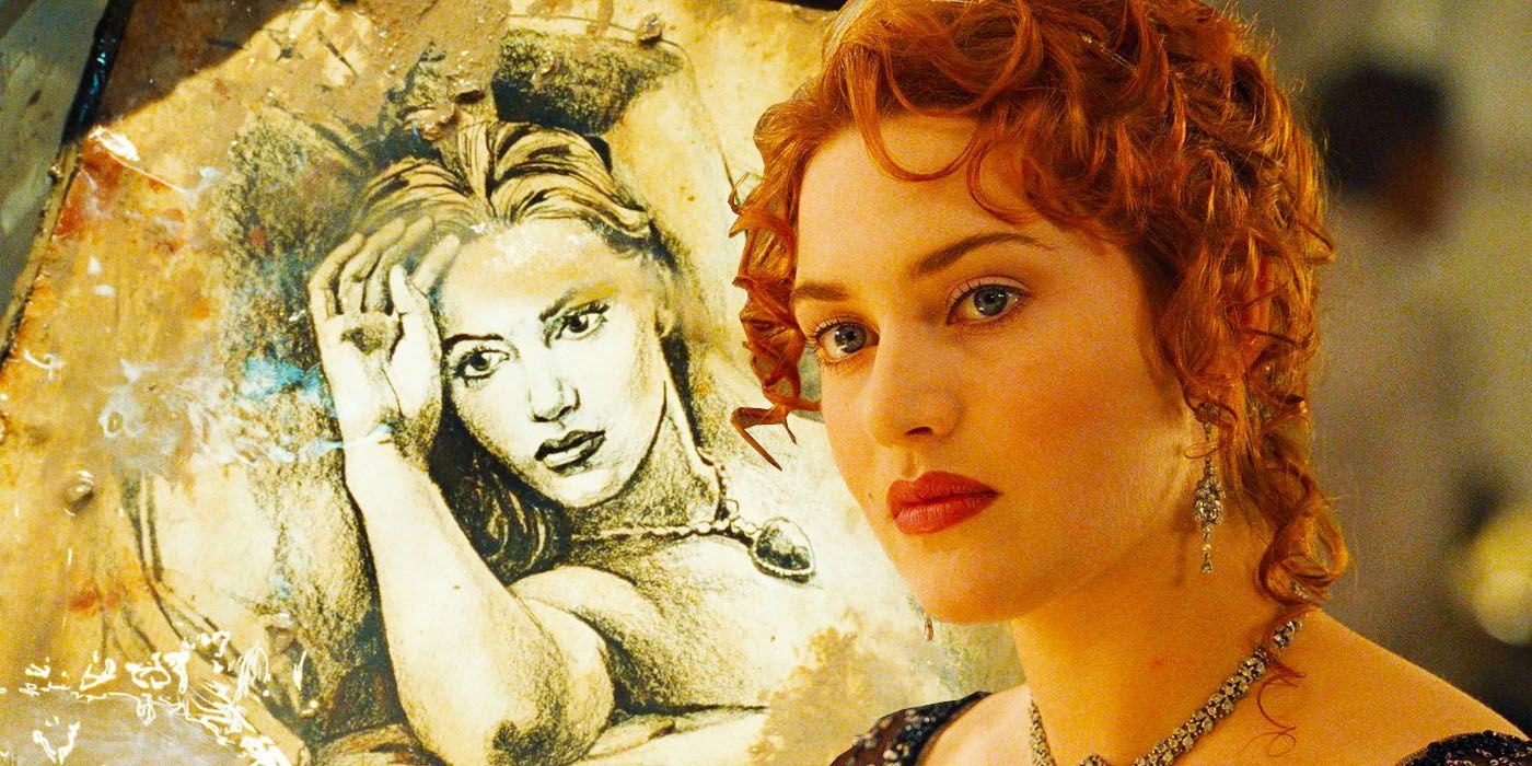 Kate Winslet painting in Titanic