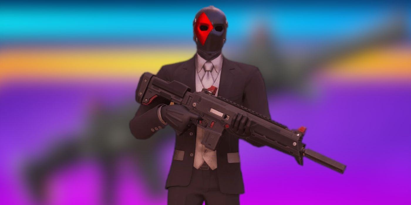 Highcard with the Havoc Suppressed Assault Rifle in his hand in Fortnite