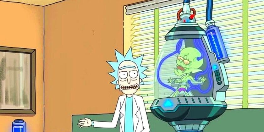 Rick in Doctor Wong's office in Rick and Morty Season 6