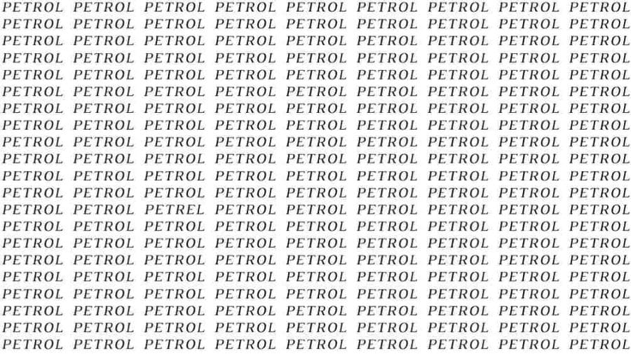 Observation Skill Test: If you have Eagle Eyes find the Word Petrel among Petrol in 15 Secs