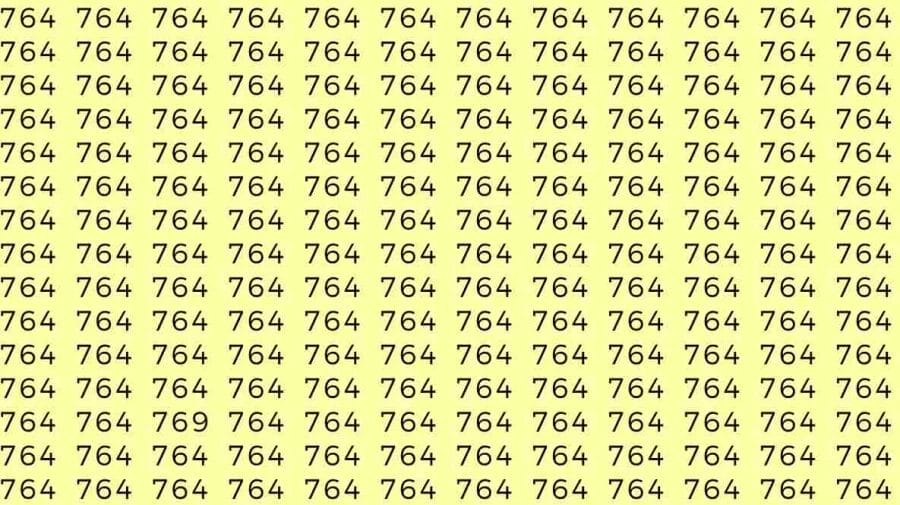 Optical Illusion: If you have sharp eyes find 769 among 764 in 10 Seconds?