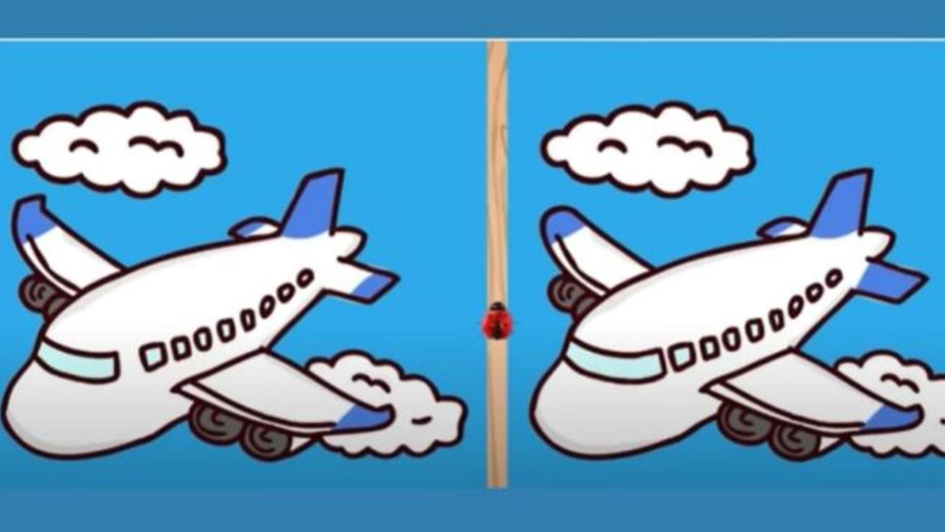 You've got the eyes of a hawk if you can spot three differences in these cartoon airplanes in just ten seconds.