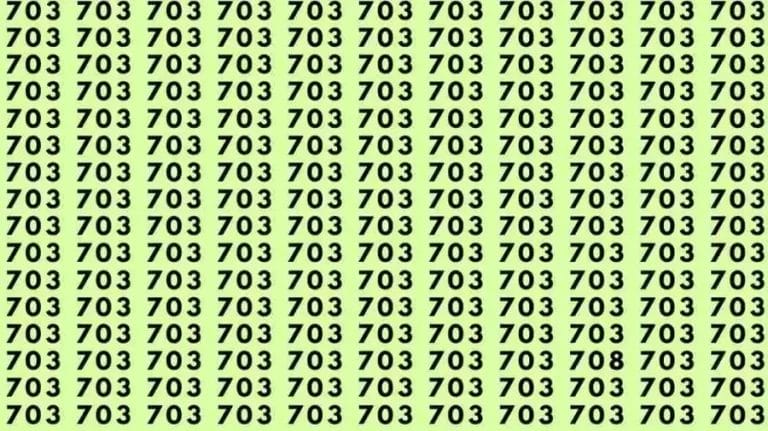 Optical Illusion: If you have eagle eyes find 708 among 703 in 10 Seconds?
