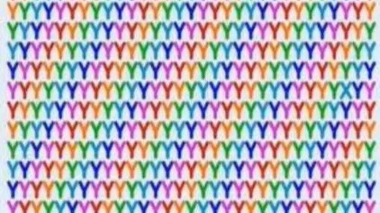 You have the eyes of a hawk if you can spot the fake letter in this optical illusion.