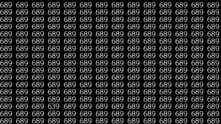 Optical Illusion Brain Test: If you have sharp eyes find 639 among 689 in 10 Seconds?