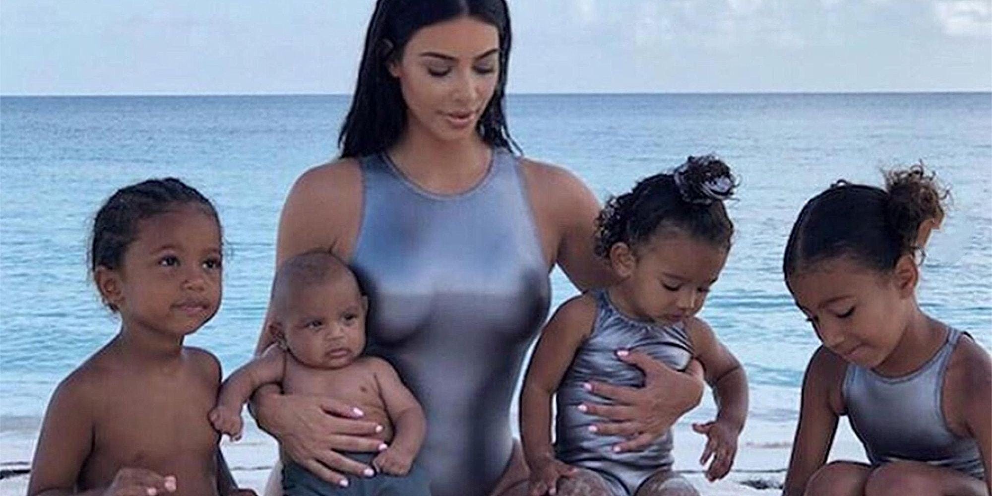 Kim Kardashian's Pregnancy Clothing In Old Pics Before Maternity SKIMS Line