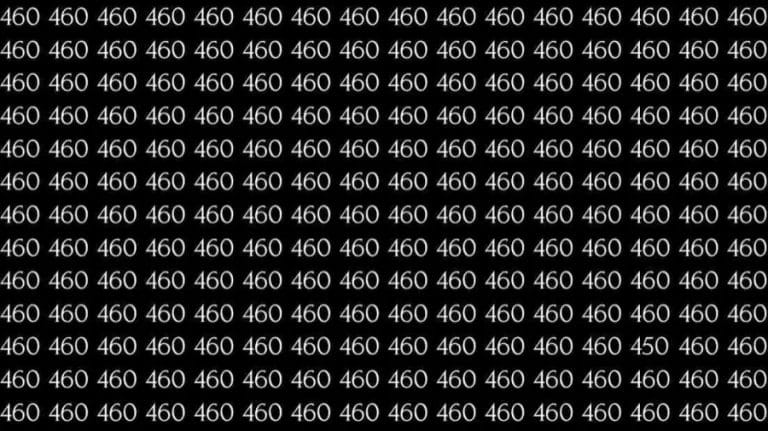 Observation Skill Test: If you have Sharp Eyes find the number 450 among 460 in 12 Seconds?