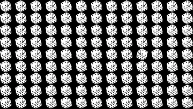 Optical Illusion Challenge: If you have hawk eyes, find the Odd Dice within 12 secs