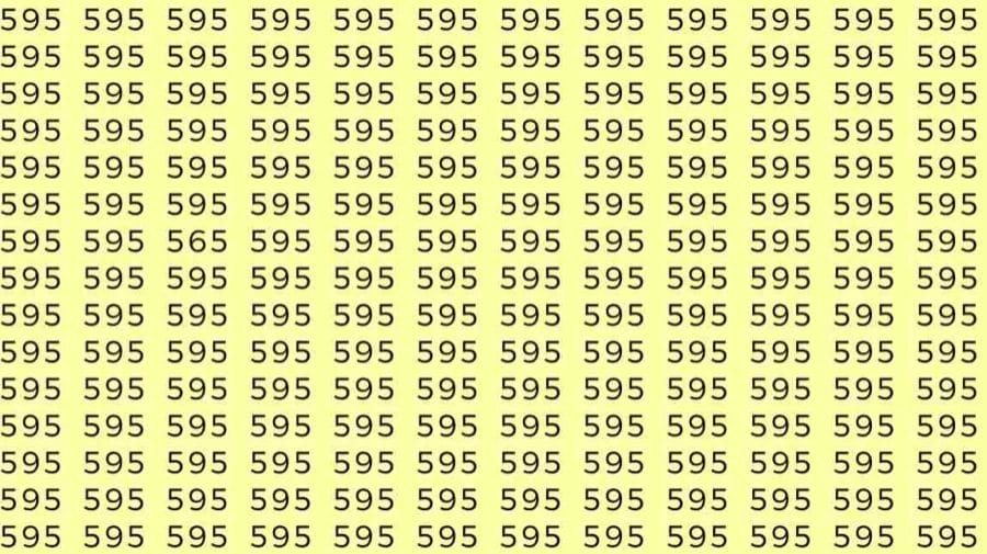 Optical Illusion Test: If you have sharp eyes find 565 among 595 in 10 Seconds?