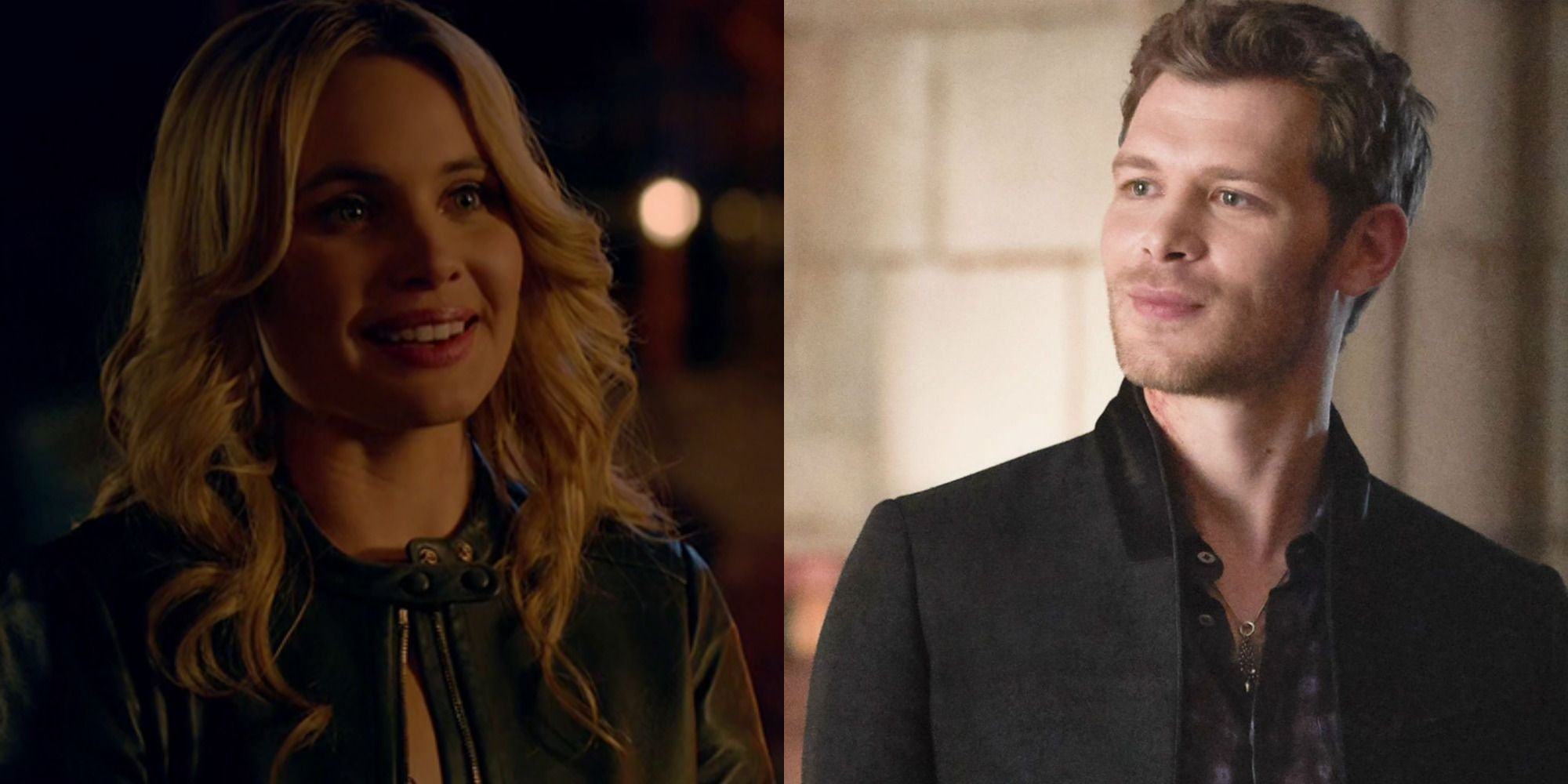 Split image showing Camille O'Connell and Klaus Mikaelson in The Originals