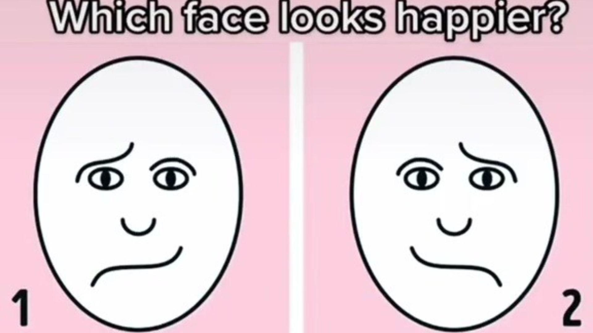 The awesome optical illusion of 'happy and sad' faces can say a LOT about your personality.  Do you see?
