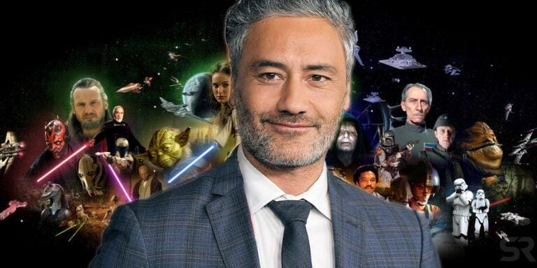 Taika Waititi and Star Wars Saga Background.