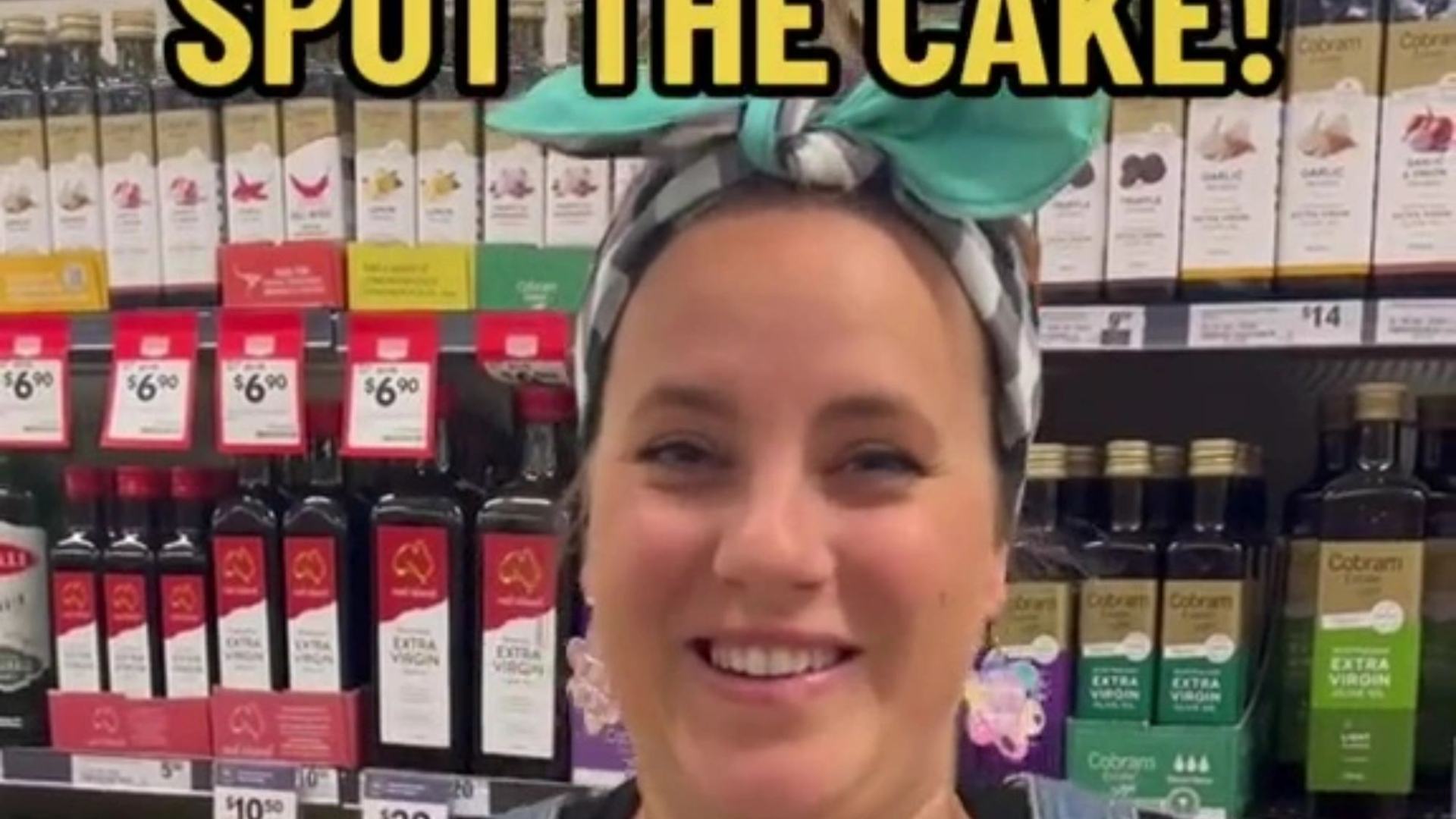 You might be hawk-eyed if you can spot the product-shaped cake hidden in this supermarket aisle