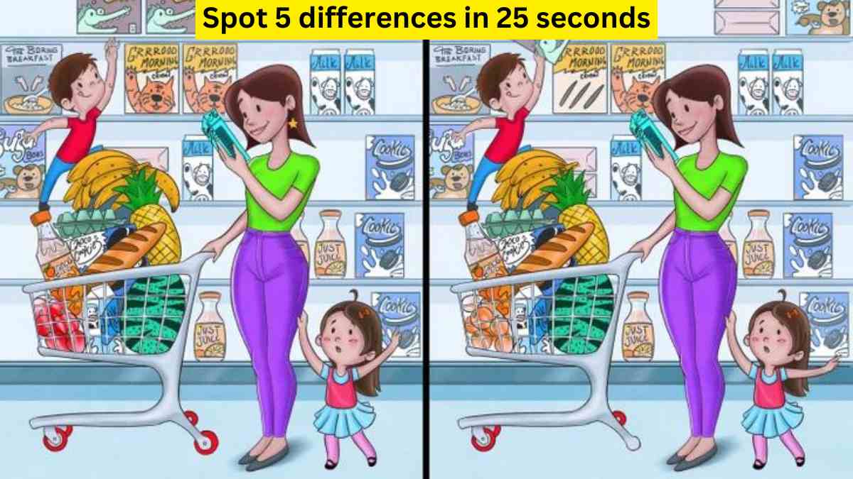 Spot the difference- Spot 5 differences in 25 seconds