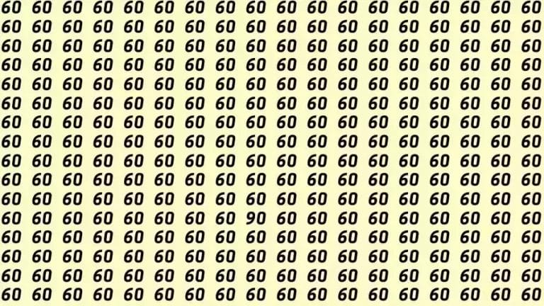 Observation Skill Test: If you have Sharp Eyes Find the number 90 among 60 in 10 Seconds?