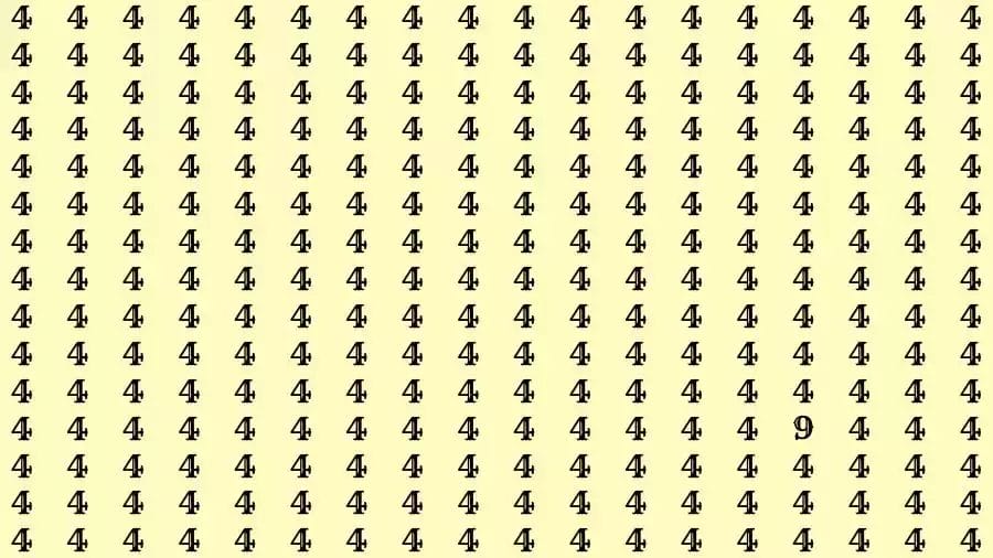 Optical Illusion Brain Challenge: If you have Eagle Eyes Find the number 9 among 4 in 10 Seconds?