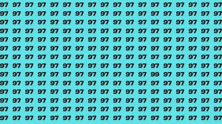 Optical Illusion Brain Test: If you have Sharp Eyes Find the number 99 in 20 Secs