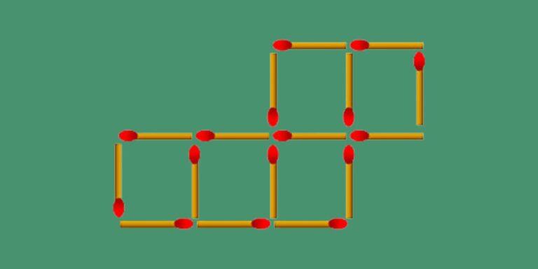Brain teaser: Can you move 2 matches to get 4 squares? Only 15% solved it in 20 seconds!