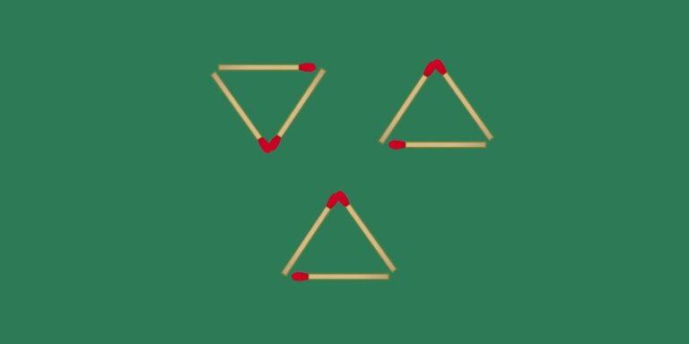 Brain teaser: Can you outsmart the smartest with this tricky triangle challenge? Make 4 triangles from 3!