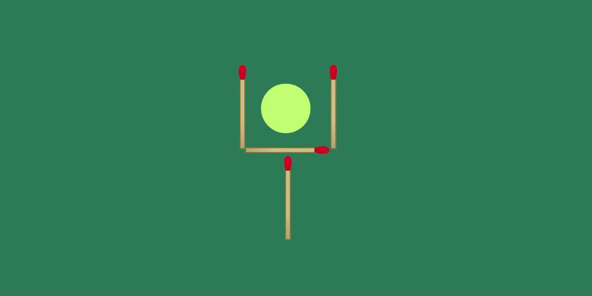 Brain teaser: How do you get the green ball out of the shovel by moving just 2 matches?