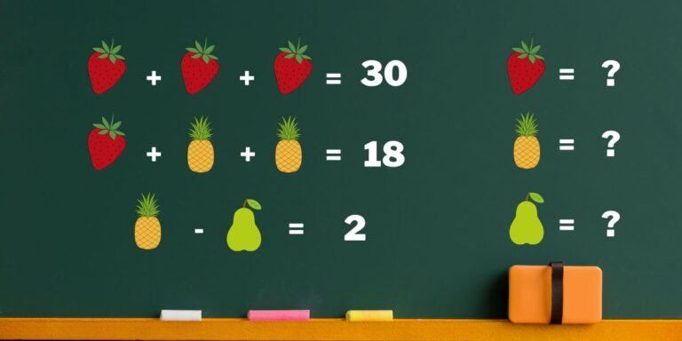 Brain teaser: Outsmart your IQ and find the value of each fruit in 20 seconds max!