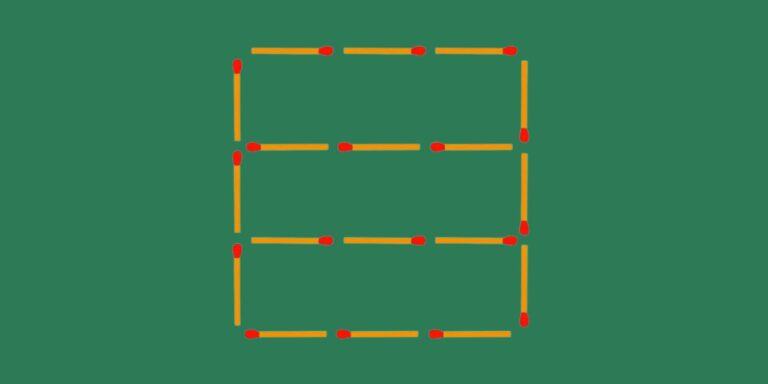 Brain teaser: Test your genius IQ and make 6 squares by moving 5 matchsticks!
