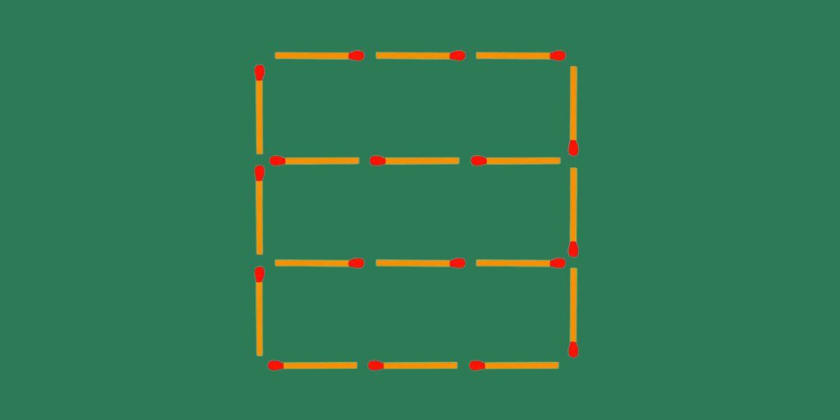 Brain teaser: Test your genius IQ and make 6 squares by moving 5 matchsticks!