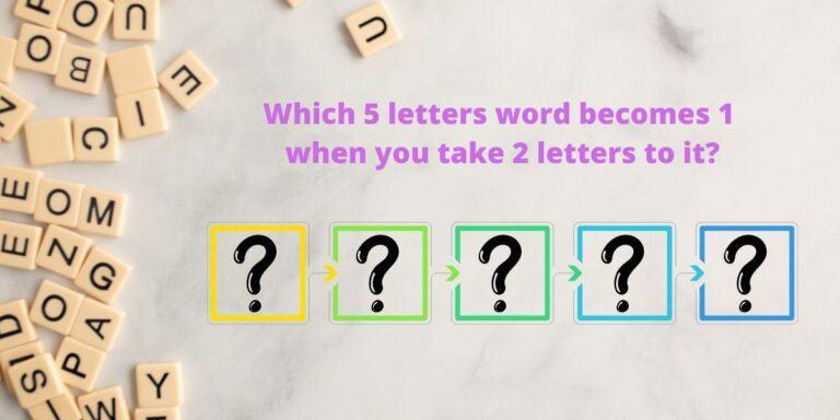 Brain teaser: Which 5 letters word becomes 1 when you take 2 letters away? Test your IQ!