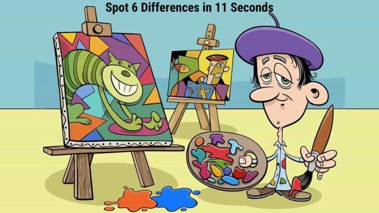 Can you spot 6 differences between the two pictures in 11 seconds?