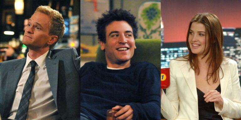 Split image of Barney, Ted and Robin in How I Met Your Mother feature