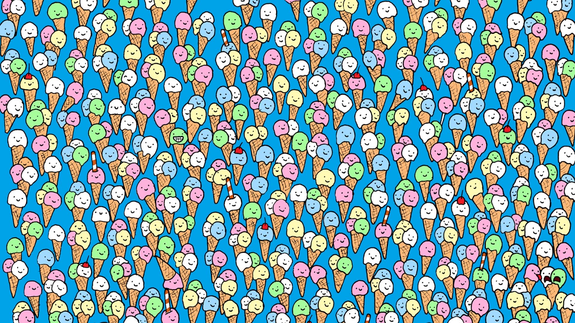 Mind-bending optical illusion shows a lollipop hidden among the ice creams - can YOU spot it?