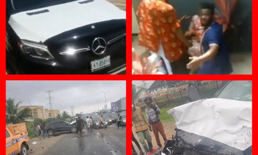 Mr Sabinus Involved In Car Accident After Proposing To Girlfriend In Lagos
