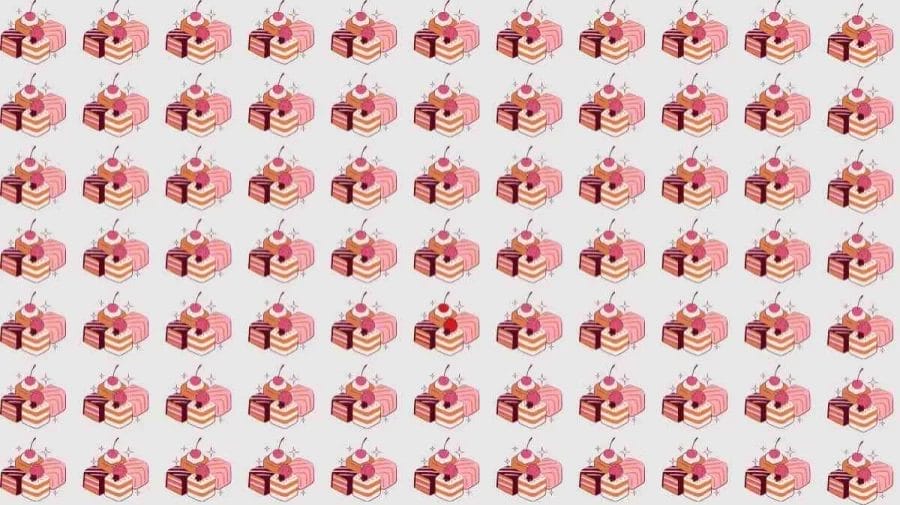 Optical Illusion Brain Test: Find the Odd Cakes in this Image within 10 Seconds