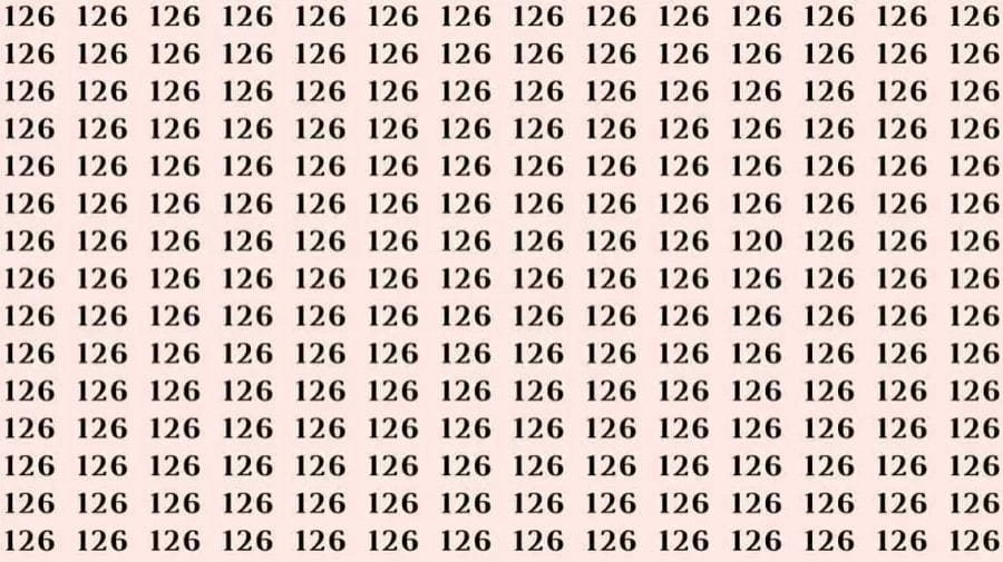 Optical Illusion Challenge: If you have Sharp Eyes Find the number 120 among 126 in 8 Seconds?