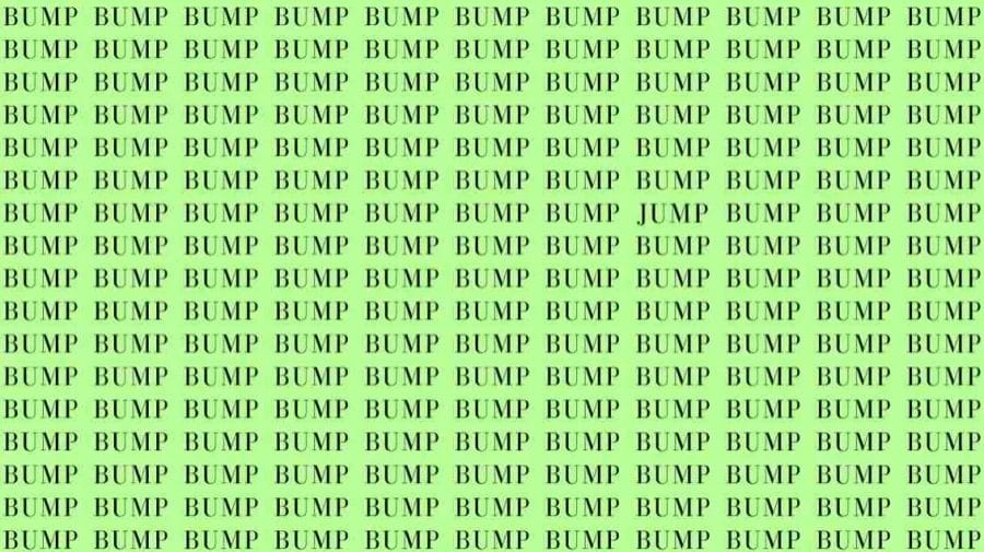 Optical Illusion: If you have Eagle Eyes find the Jump among Bump in 05 Secs