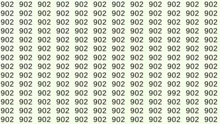 Optical Illusion: If you have hawk eyes find 992 among 902 in 10 Seconds?